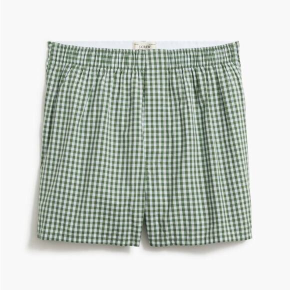 J. Crew Factory Men's 100% Cotton Woven Boxers Shorts CA911 Green Size S NWT - Picture 1 of 1